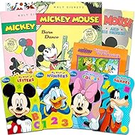 Disney Mickey Minnie Mouse Board Books Set for Kids Toddlers -- Bundle of 8 Disney Books (4 Board Books, 4 Soft Cover Books)